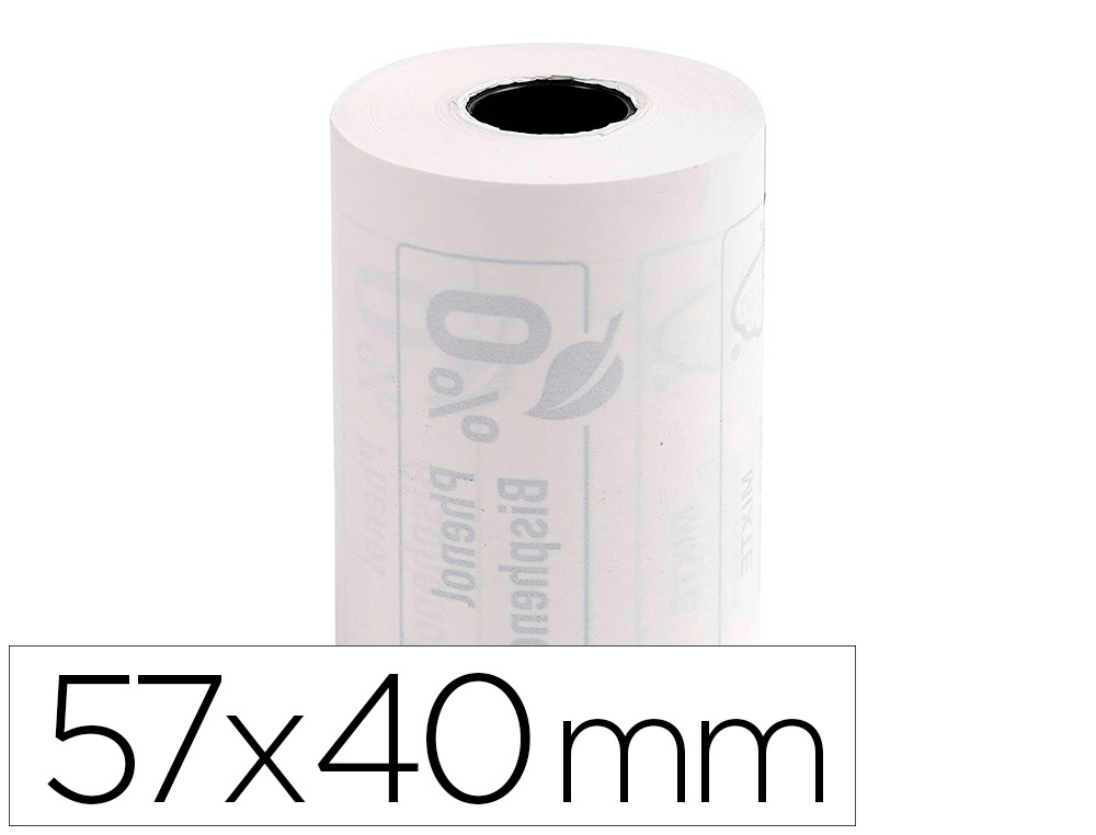 ROLLO SUMADORA EXACOMPTA TERMICO PARA TPV 57 MM X 40 MM 55 G/M2 FSC SIN BISFENOL A NI PLASTICO