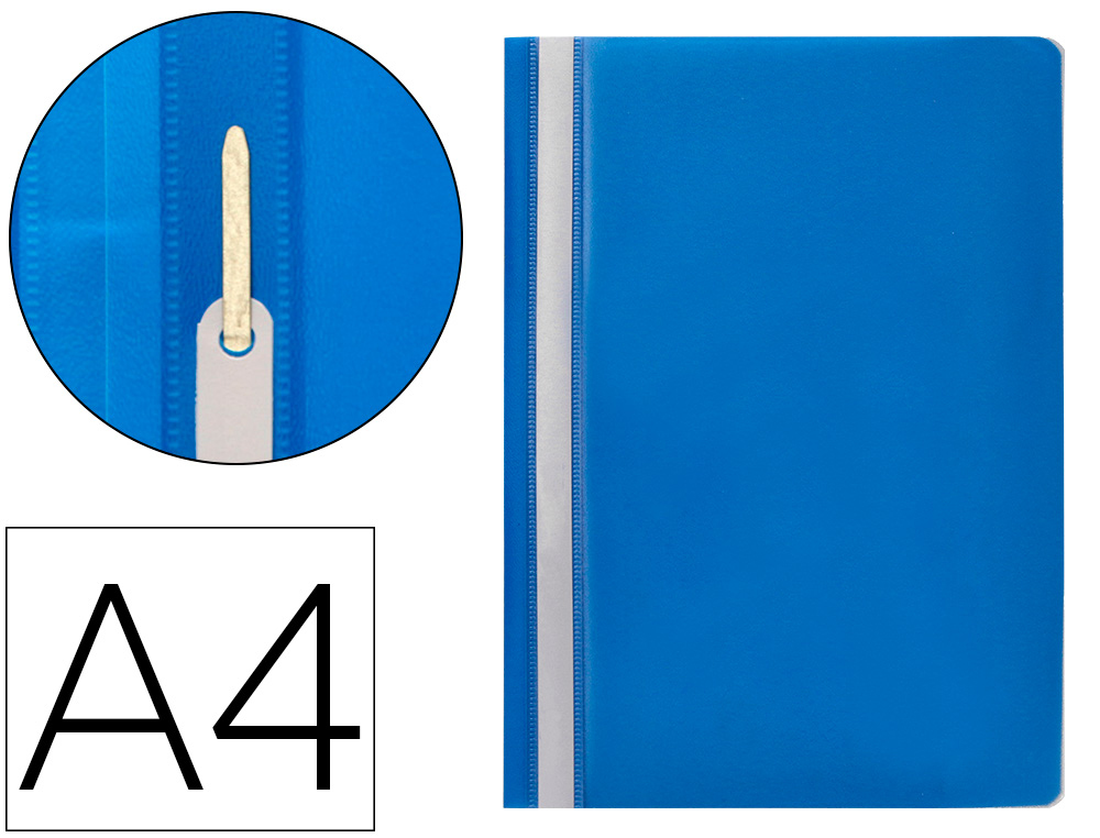 CARPETA DOSSIER FASTENER PLASTICO Q-CONNECT DIN A4 AZUL