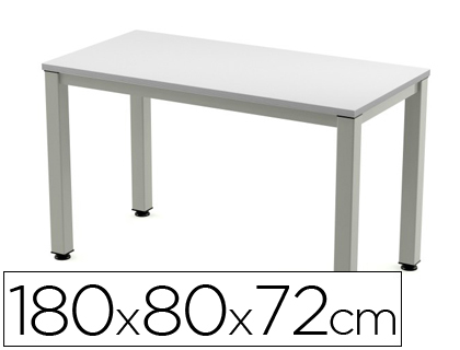 MESA DE OFICINA ROCADA EXECUTIVE 2003AD02 ALUMINIO /GRIS 180X80 CM