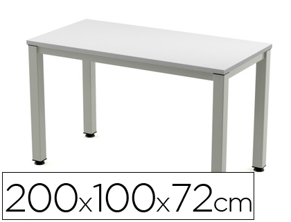 MESA DE OFICINA ROCADA EXECUTIVE 2005AD02 ALUMINIO /GRIS 200X100 CM