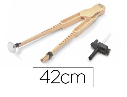 COMPAS PARA ENCERADO FAIBO DE PLASTICO IMITACION MADERA CON ADAPTADOR 42 CM