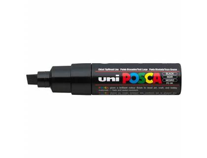 ROTULADOR UNI POSCA PC-8K MARCADOR DE PINTURA PUNTA BISELADA 8 MM NEGRO